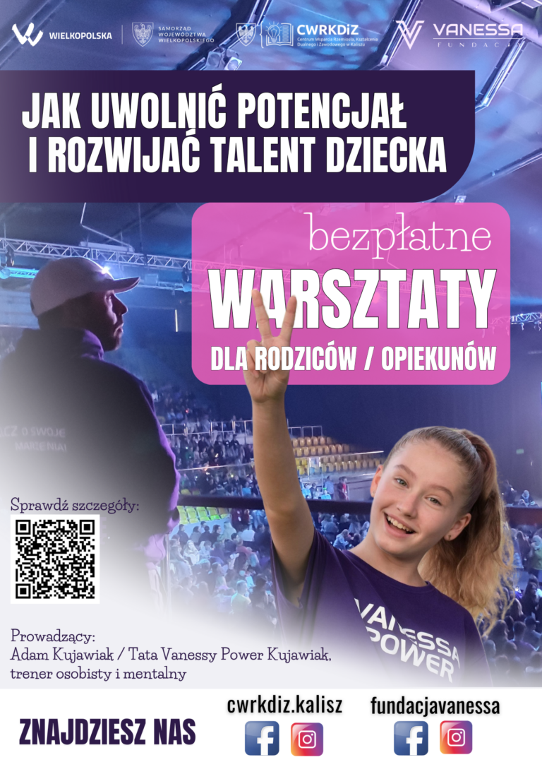 Warsztaty dla rodziców/opiekunów pn. „Jak uwolnić potencjał i rozwijać talent dziecka”