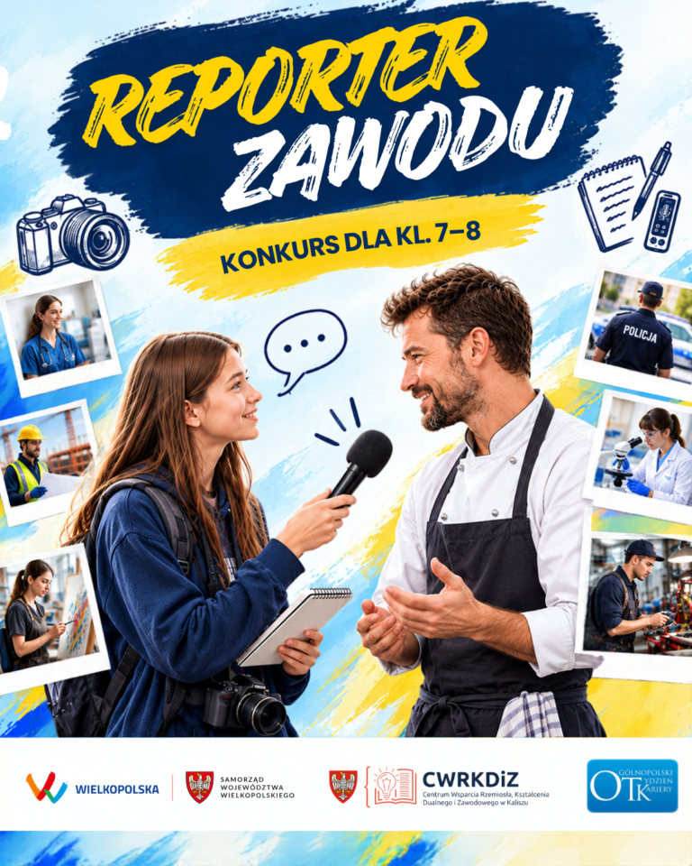 „Reporter zawodu” – konkurs reportersko-filmowy dla uczniów klas VII–VIII szkół podstawowych